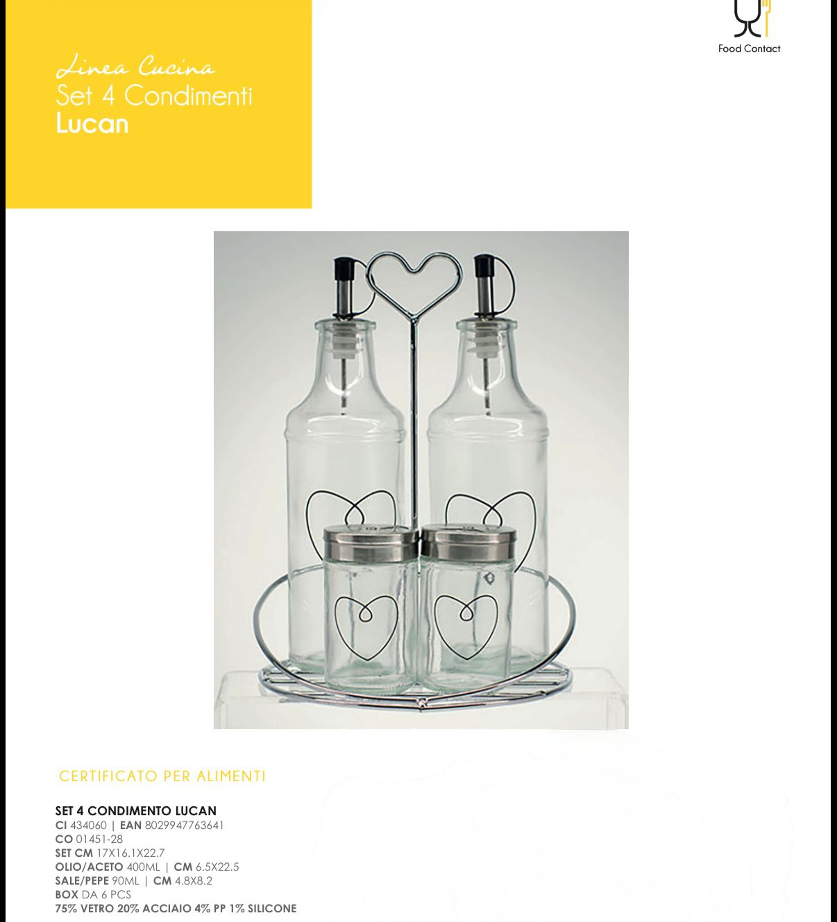 Set 4 condimenti Lucan